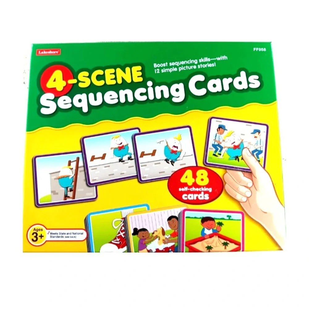 4-Scene Sequencing Cards by Lakeshore Educational Game for Children Ages 3+
